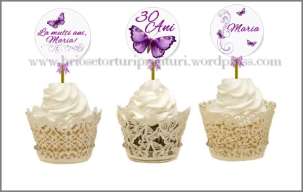 Set Toppers Personalizate Fluturasi