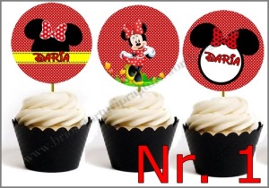 Set Toppers Personalizate Minnie Mouse Nr. 1