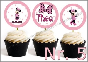 Set Toppers Personalizate Minnie Mouse Nr. 5